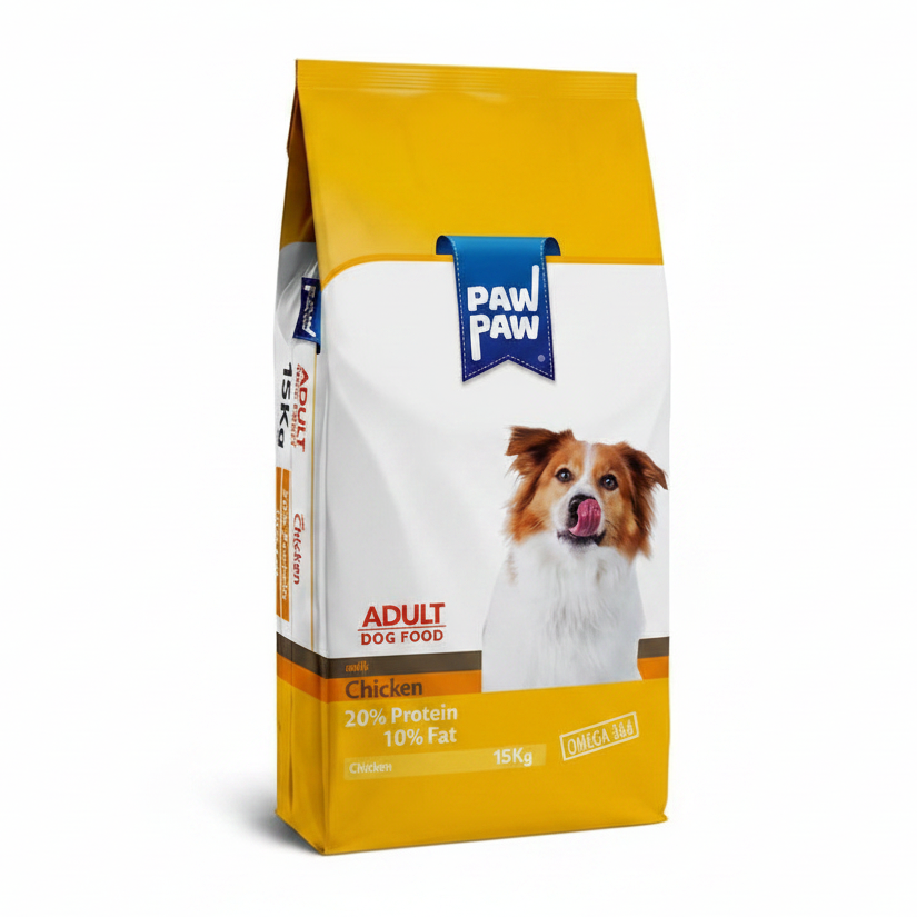 Pawpaw Hrană Uscată pentru Câini Adulţi cu Pui 15 kg