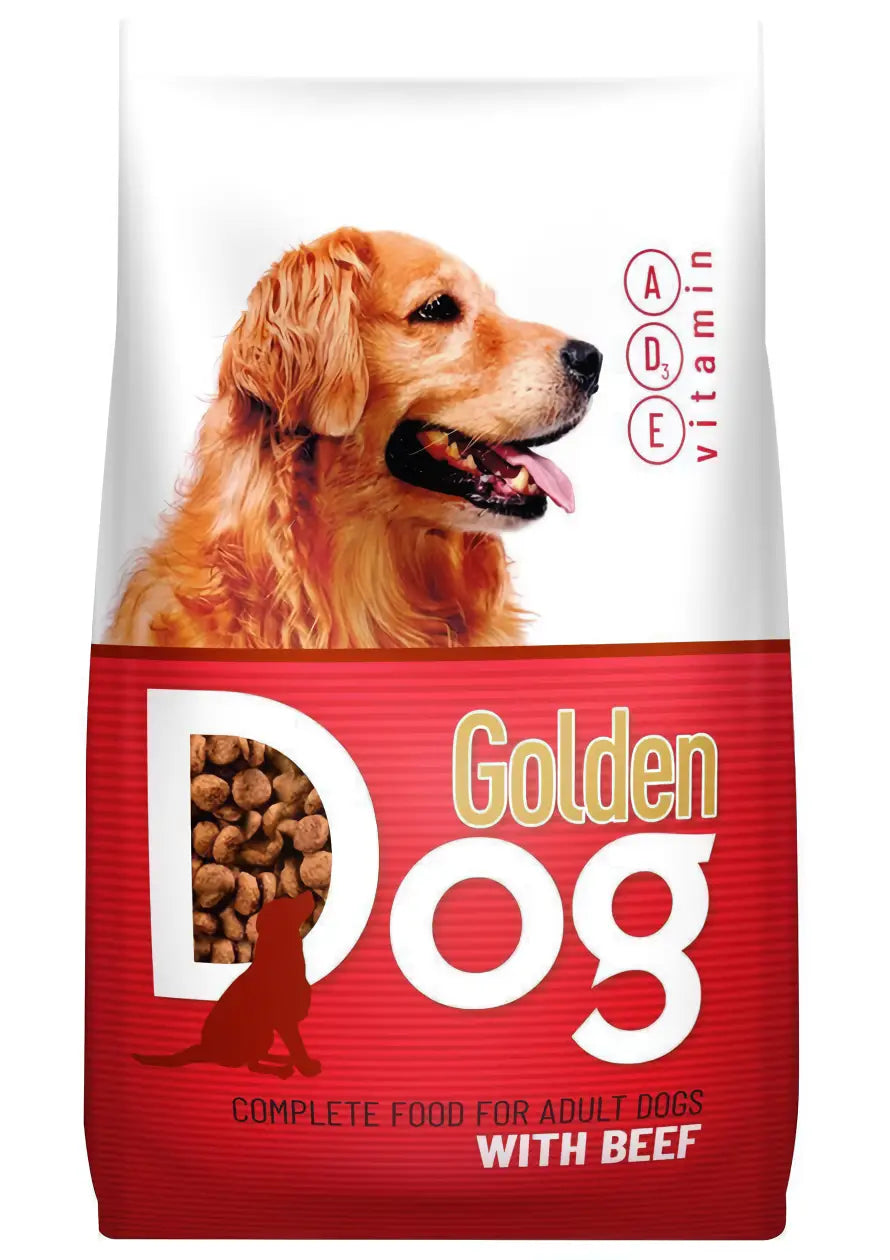 Hrană uscată Golden Dog pentru câini adulți de toate rasele, cu carne de vită, 10 kg