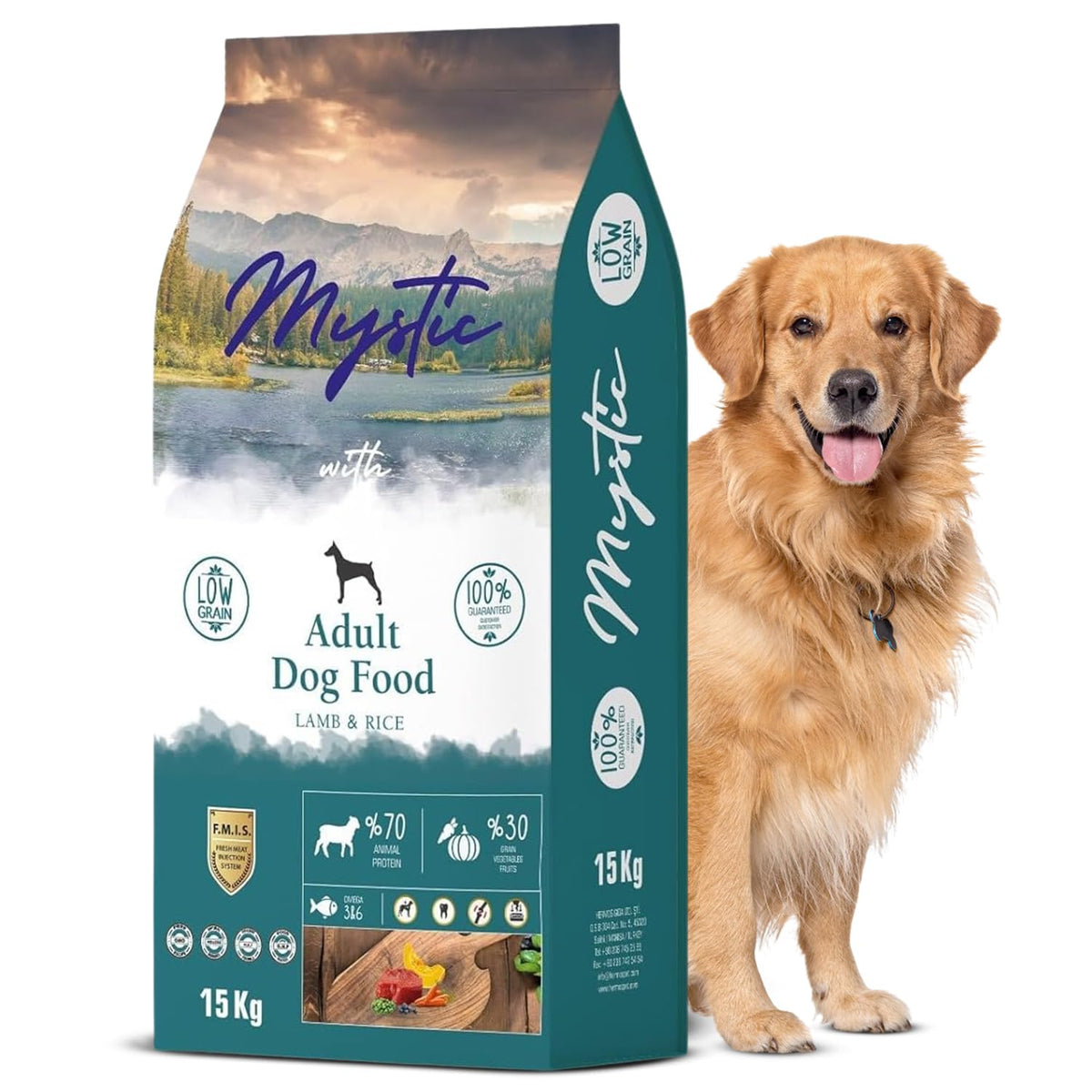 Mystic Adult Dog Food Lamb and Rice Low Grain Super Premium - Hrană uscată cu miel și orez pentru câini adulți