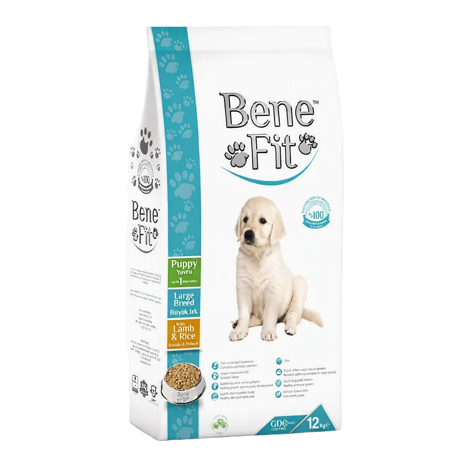 Hrană uscată BeneFit Large Puppy, pentru căței de talie mare cu miel și orez 12 kg