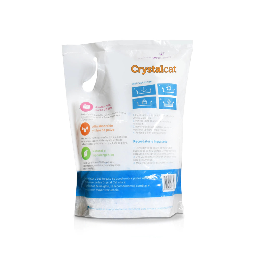 Umplutură pentru litieră CrystalCat cu silicat 3,8 litri