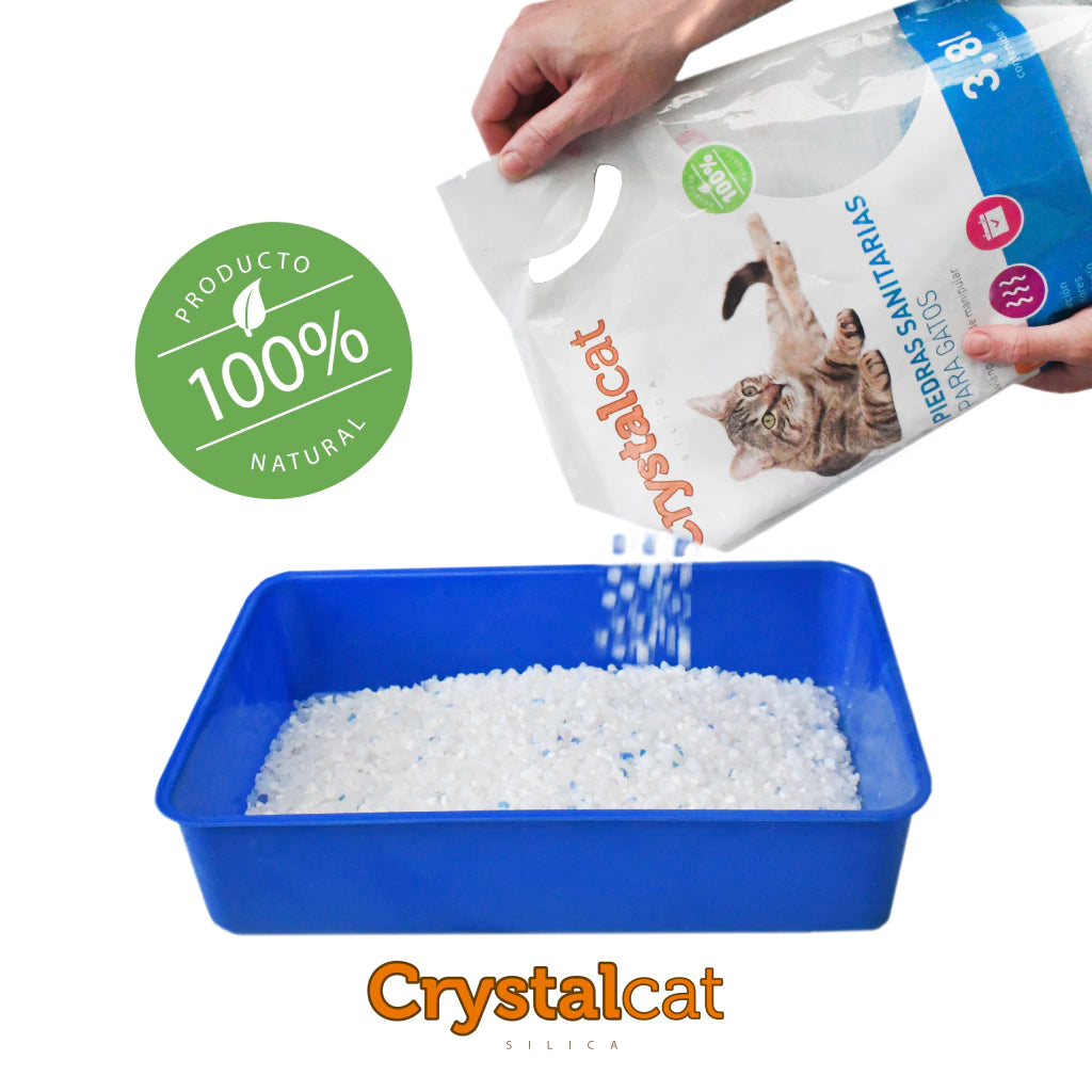 Umplutură pentru litieră CrystalCat cu silicat 3,8 litri