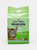 Umplutură Pentru Litieră Din Tofu "Cute Tabby" GREEN TEA ( Cu Aromă De Ceai Verde) 6L