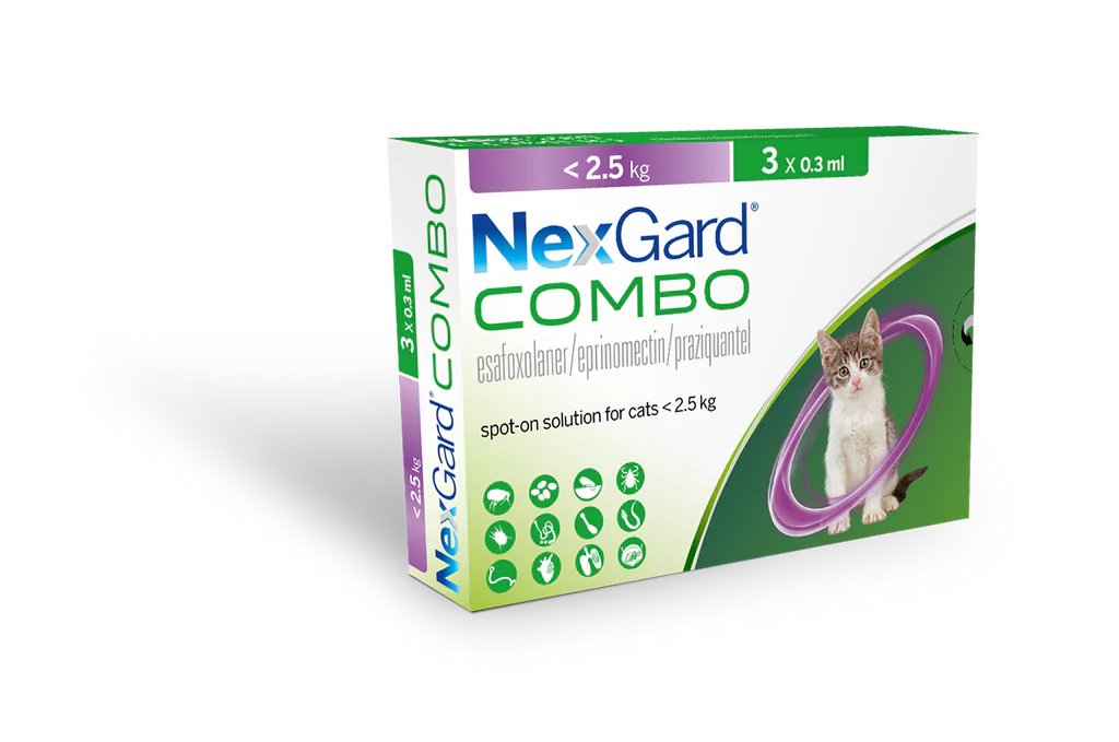 Nexgard Combo soluție spot-on pentru pisici < 2.5 kg, 1x0.3ml
