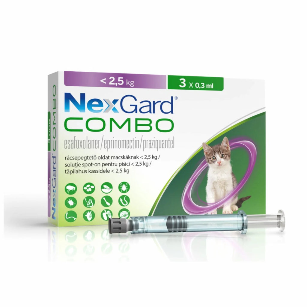 Nexgard Combo soluție spot-on pentru pisici < 2.5 kg, 1x0.3ml