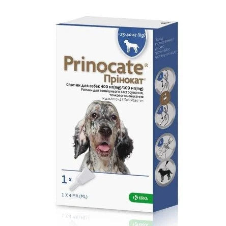 Soluție Prinocate Spot-On pentru câini extra mari 400 mg/100 mg (25 kg - 40 kg) 1x4,0ml