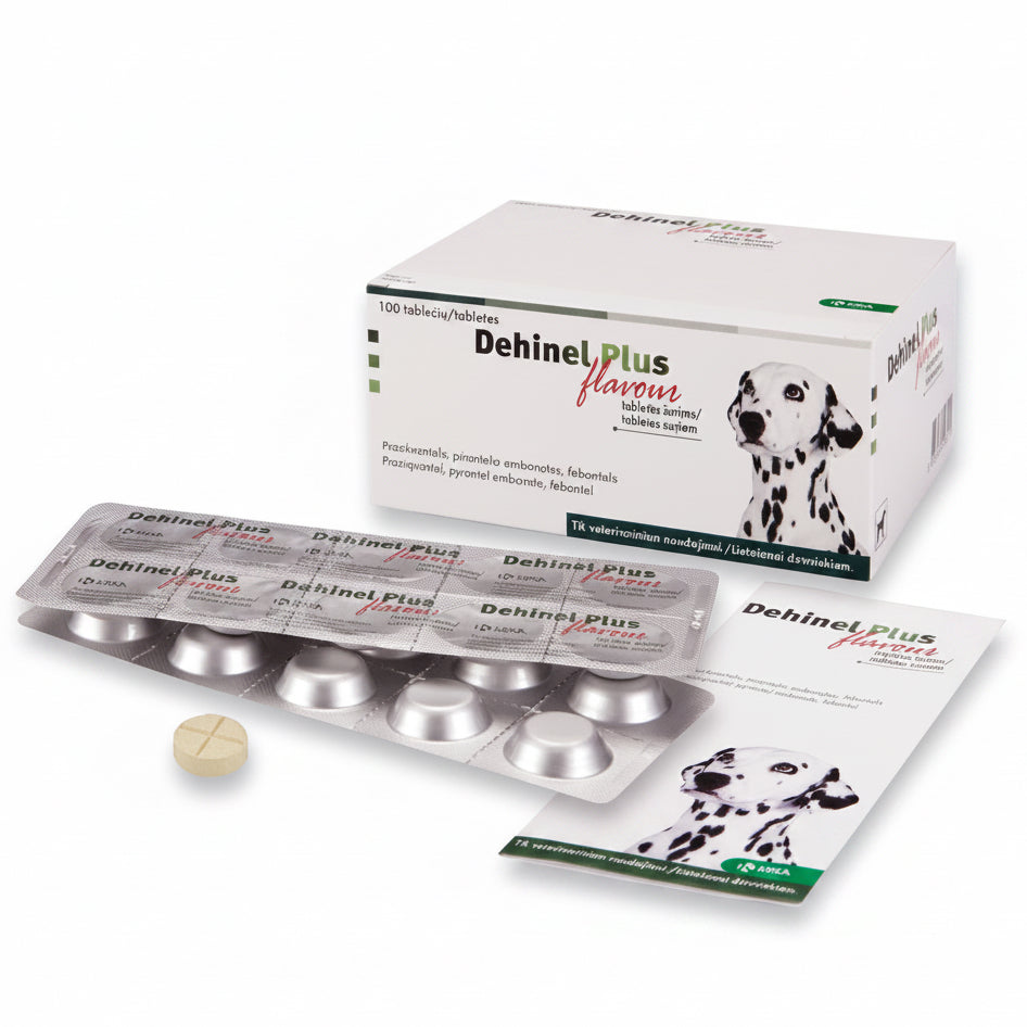 Comprimate de deparazitare Dehinel Plus Flavour pentru câini, 1 buc