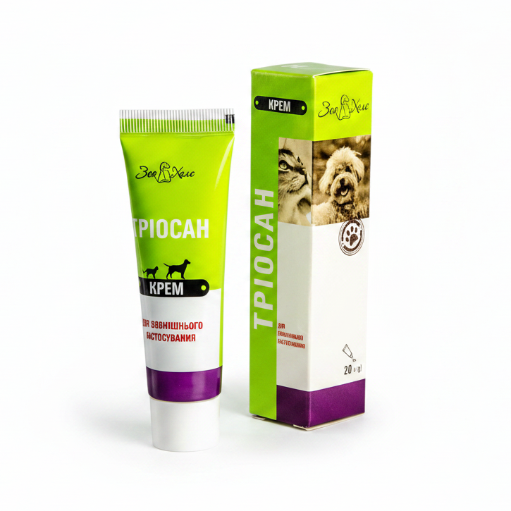 Cremă dermatologică pentru câini și pisici TRIOSAN "ZooHealth" - 20 gr