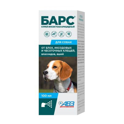 Spray insectoacaricid BARS pentru câini, 100 ml