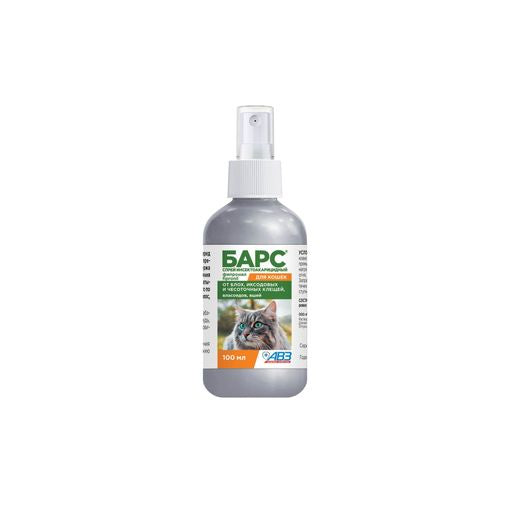 Spray insectoacaricid BARS pentru pisici, 100 ml