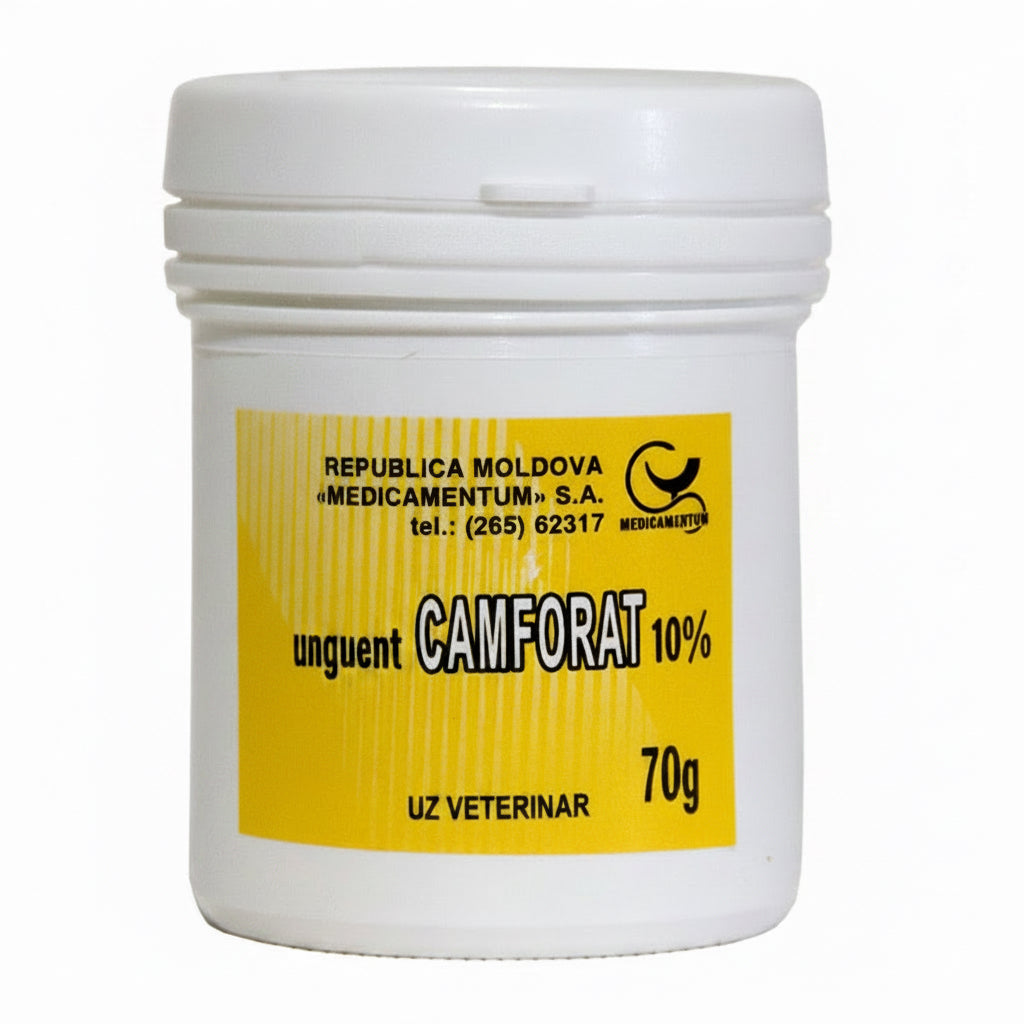 Unguent Camforat 10% (tratamentul tendovaginitei purulente, flegmonului, fistulelor și reumatismului)