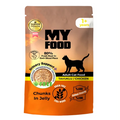Hrană umedă bucăți pentru pisică, Adult, MyFood, Pui, 85g, Urinary Support, Fără cereal