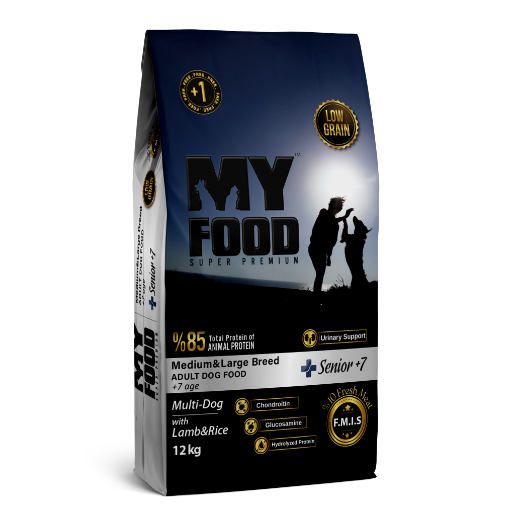 Myfood Adult Dog Food Medium / Large Breed Senior Lamb&Rice - Hrană uscată pentru câini adulți de rase medii și mari, cu Miel și Orez