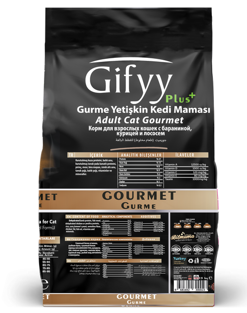Gifyy Adult Cat Food Gourmet – Hrană uscată pentru pisici adulte 15 kg