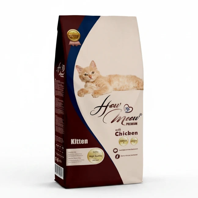 How Meow Kitten – Hrană uscată pentru pisoi, cu Pui 15 kg