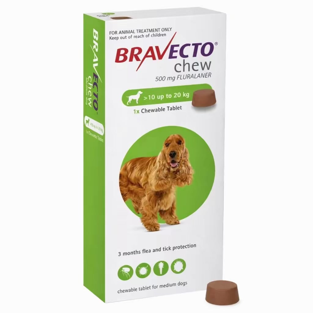 Bravecto pentru câini 10-20 kg (500 mg)